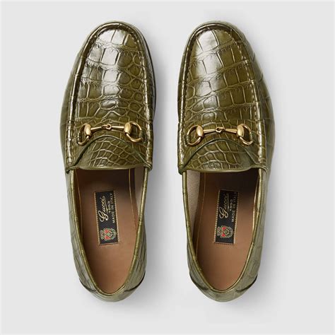 green gucci loafers|gucci slip on loafers.